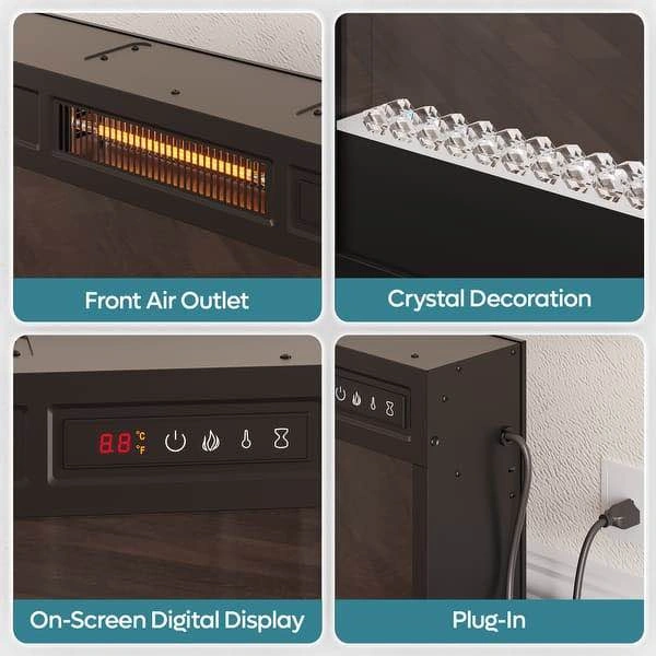 23 inch Electric Fireplace Heater Insert with Remote - photo 3