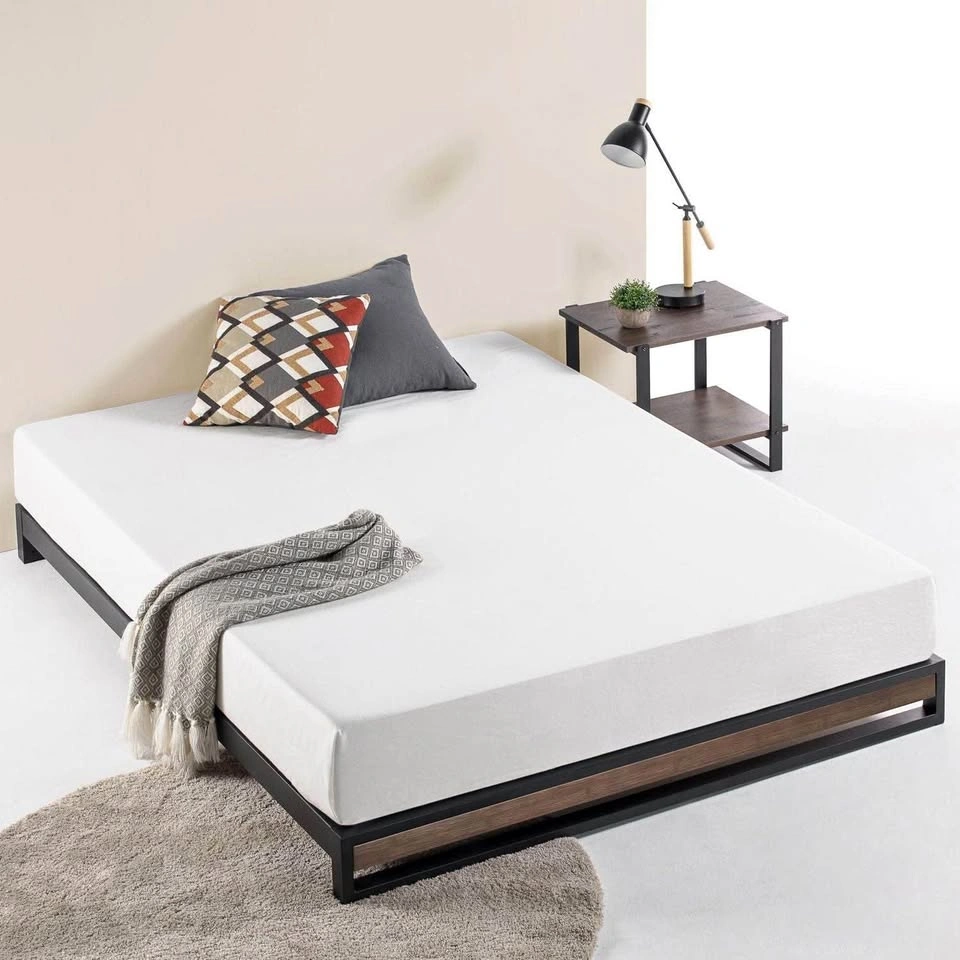 Zinus Suzanne 6 Inch Metal and Wood Platform Bed Frame, Full