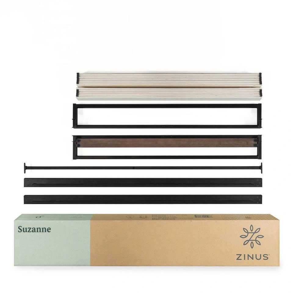 Zinus Suzanne 6 Inch Metal and Wood Platform Bed Frame, Full - photo 3