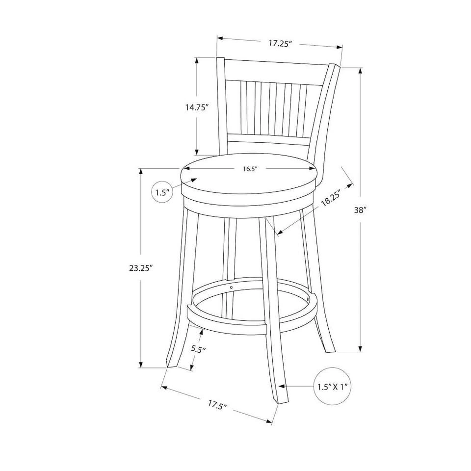 Set of 2 Swivel Counter Height Bar Stools, White/Grey - photo 3