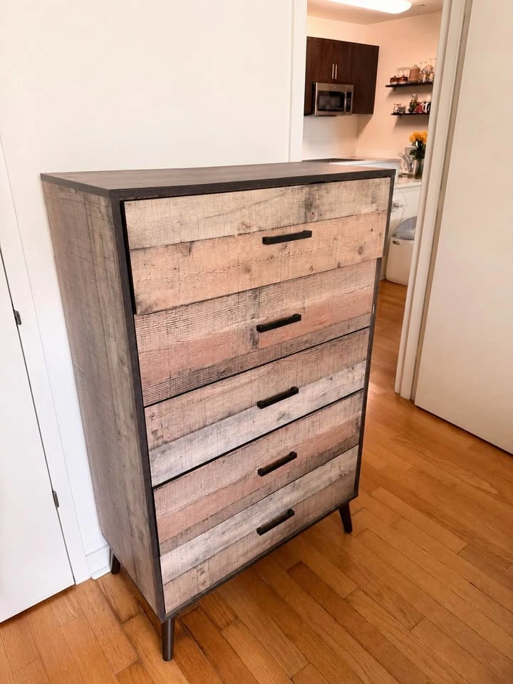 Rustic 5-Drawer Chest Dresser - photo 2