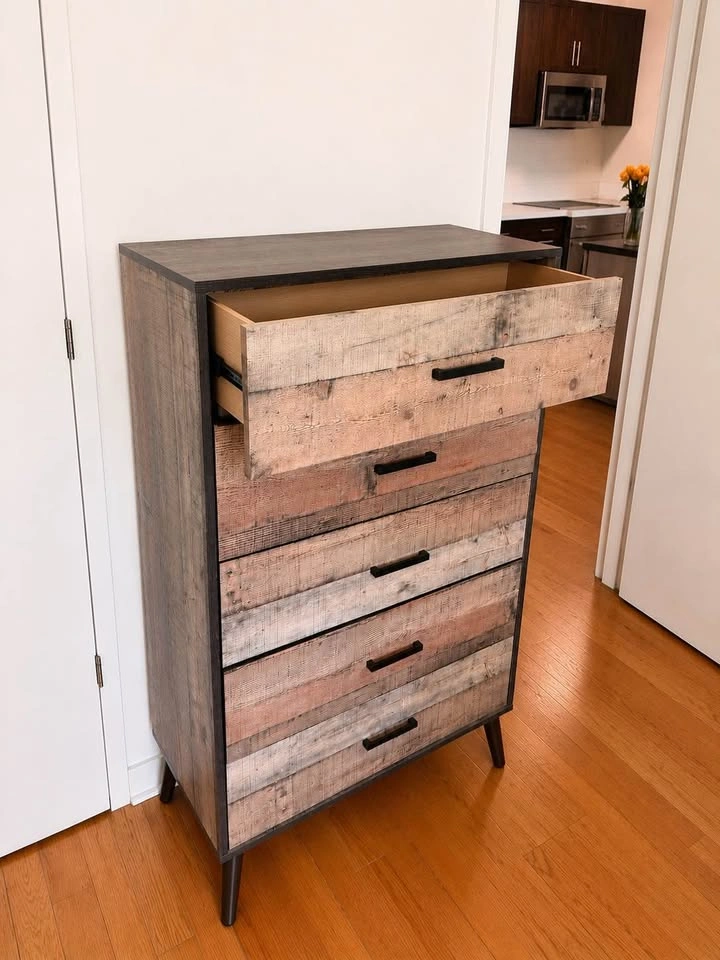Rustic 5-Drawer Chest Dresser - photo 3