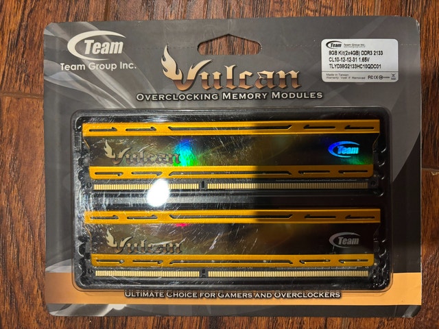 Team Vulcan 8GB DDR3-2133 Desktop RAM Kit - Brand New