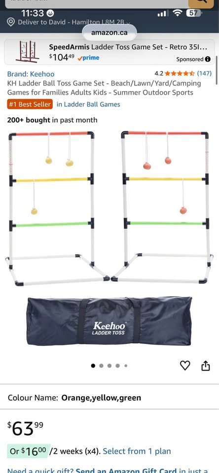 NEW Keehoo Ladder Ball Toss Game - photo 3
