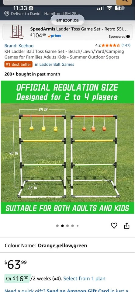 NEW Keehoo Ladder Ball Toss Game - photo 4