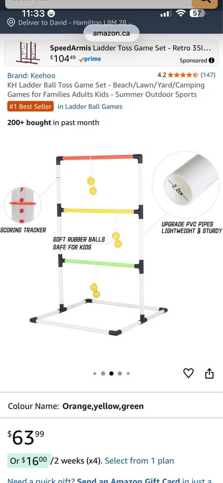 NEW Keehoo Ladder Ball Toss Game - photo 5