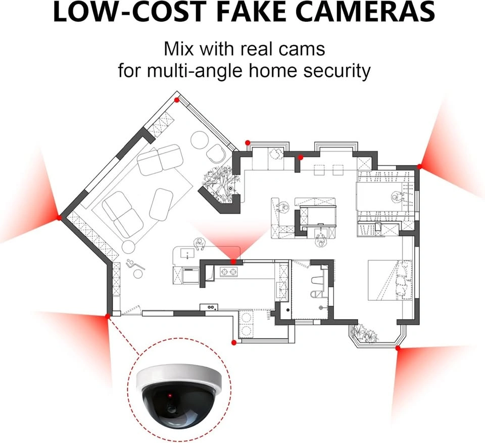 NEW 2-Pack Fake Dummy Security CCTV Dome Camera - photo 5