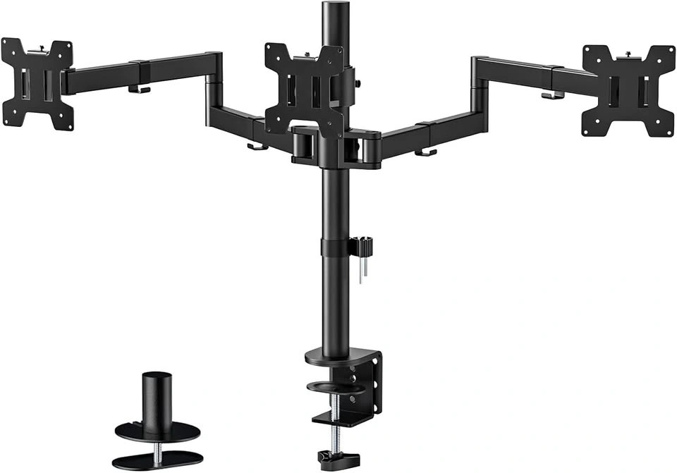 BRAND NEW Triple Monitor Arms Desk Mount for 13-27" Monitors