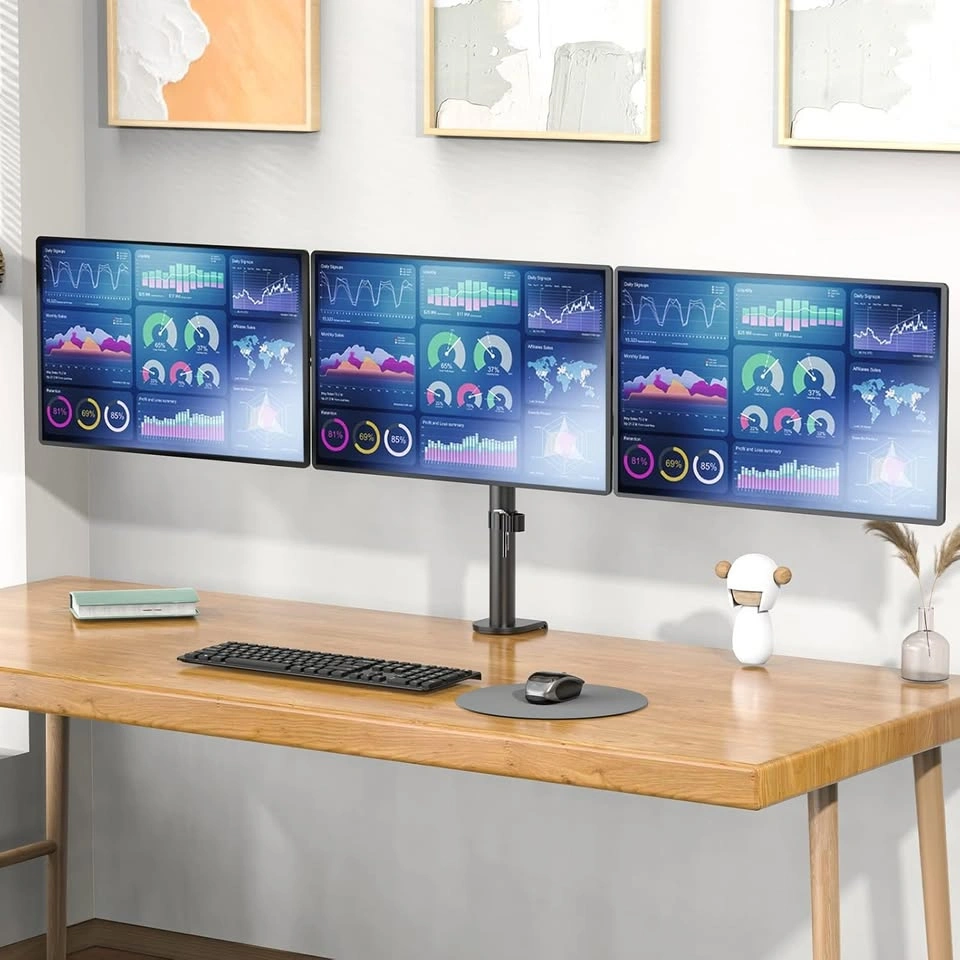 BRAND NEW Triple Monitor Arms Desk Mount for 13-27" Monitors - photo 2