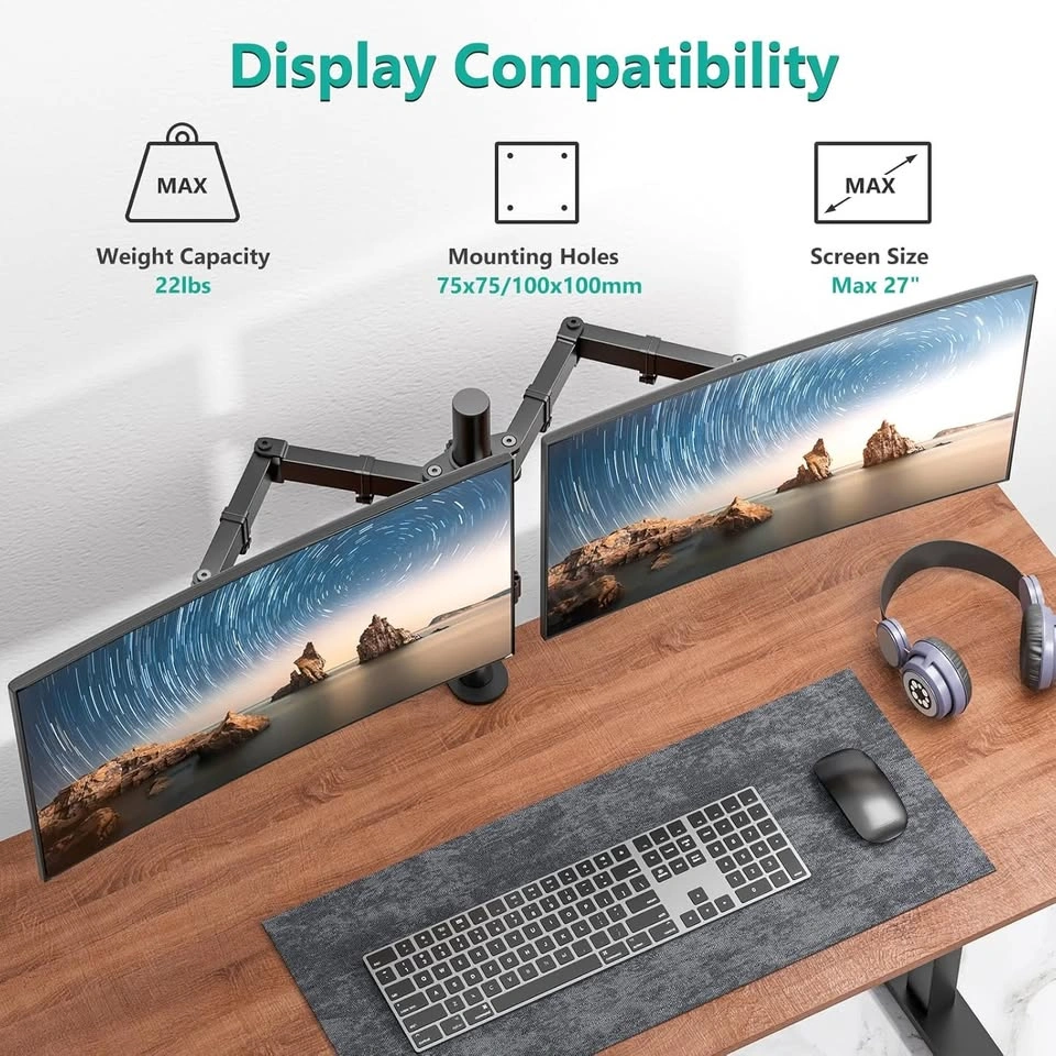 BRAND NEW Dual Monitor Arms for 13-27" Monitors - photo 2
