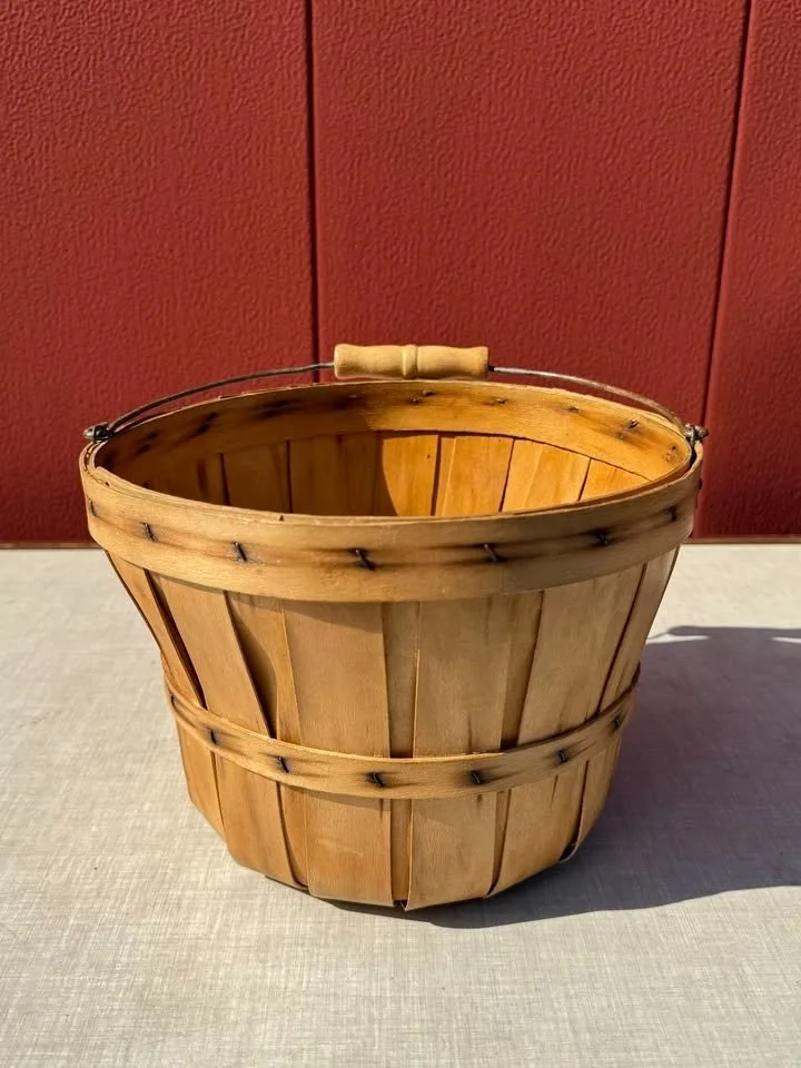 Woven Wood Apple Basket