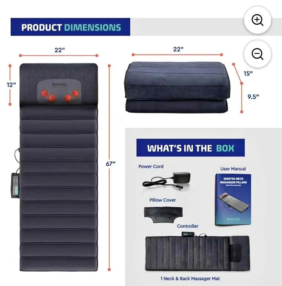 Shiatsu Neck & Vibrating Full Body Massage Mat