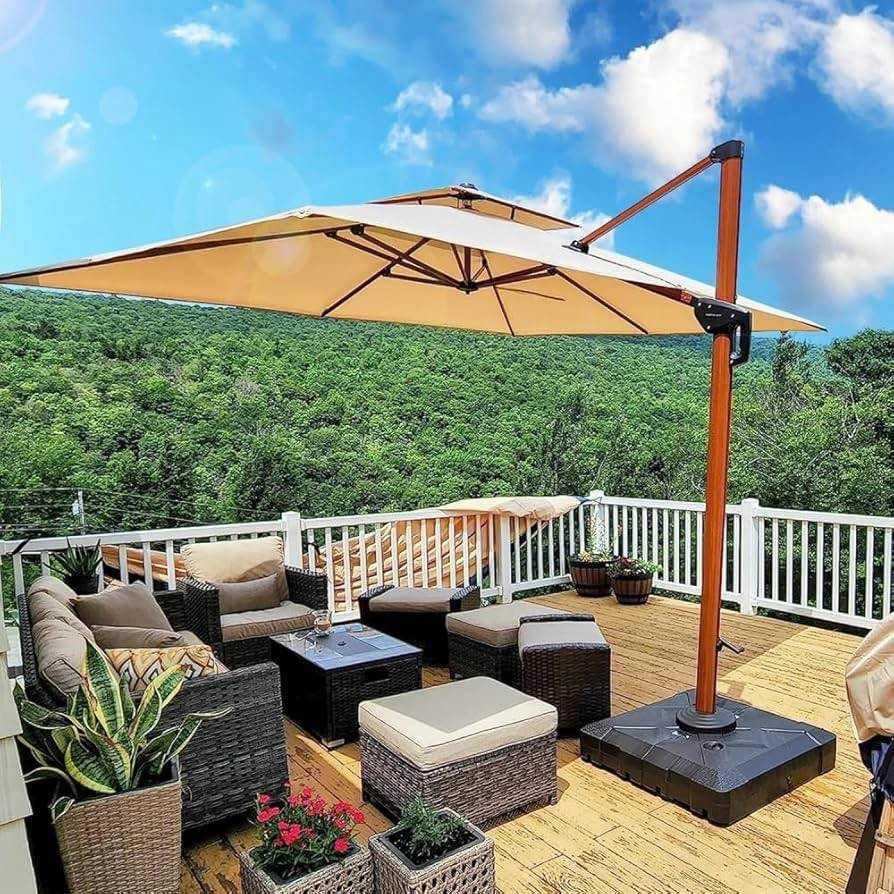 PURPLE LEAF 9' X 12' Patio Umbrella (Base not included) - photo 2