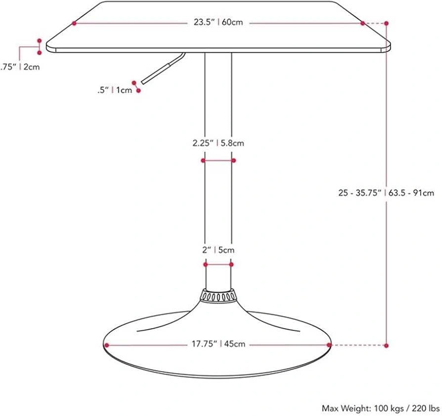 CorLiving Maya Adjustable Height White Rotating Bar Table - photo 2