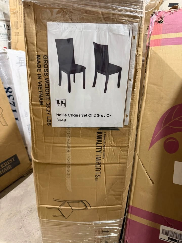 Nellie Chairs Set Of 2 Grey - photo 2