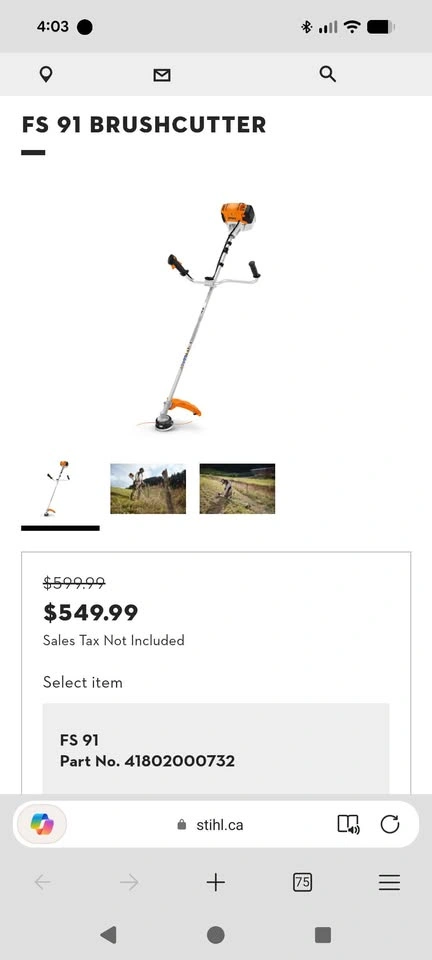 FS 91 Brush Cutter - photo 4