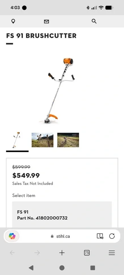 FS 91 Brush Cutter - photo 4