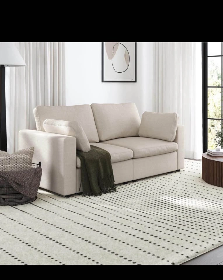 Mainstays Chatham 74" Sofa, Cream Linen - photo 2