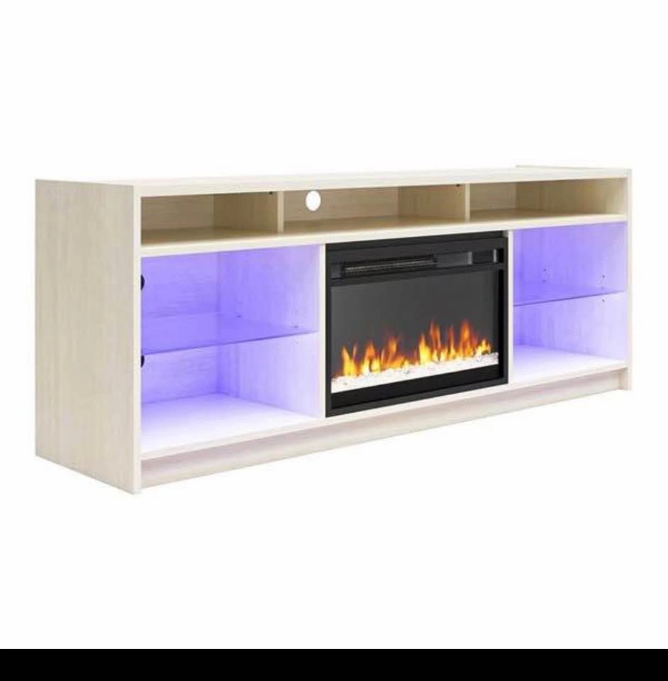 Ameriwood Home Luna Ivory Oak Electric Fireplace TV Stand - photo 4