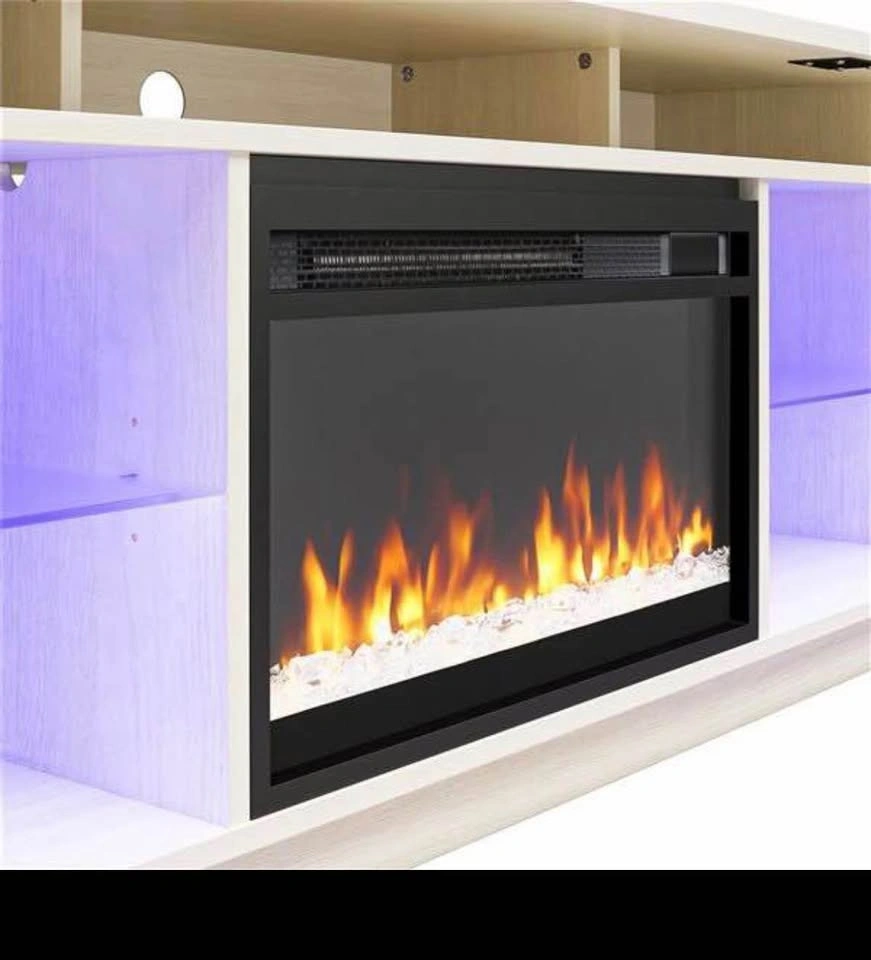 Ameriwood Home Luna Ivory Oak Electric Fireplace TV Stand - photo 5