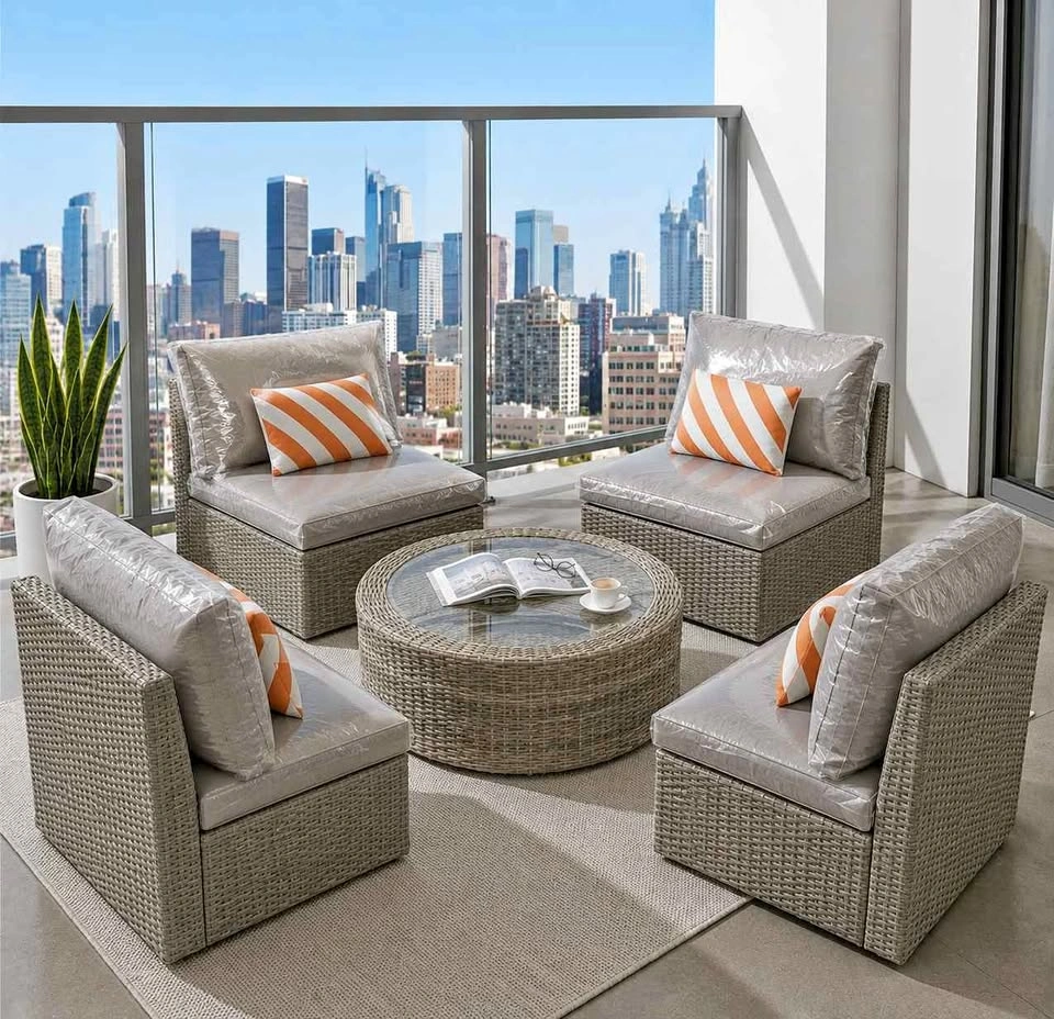 Brand new 5pc patio conversation set, assembled