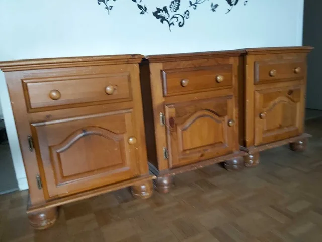 3 Large Bedside Tables in fair condition - photo 4