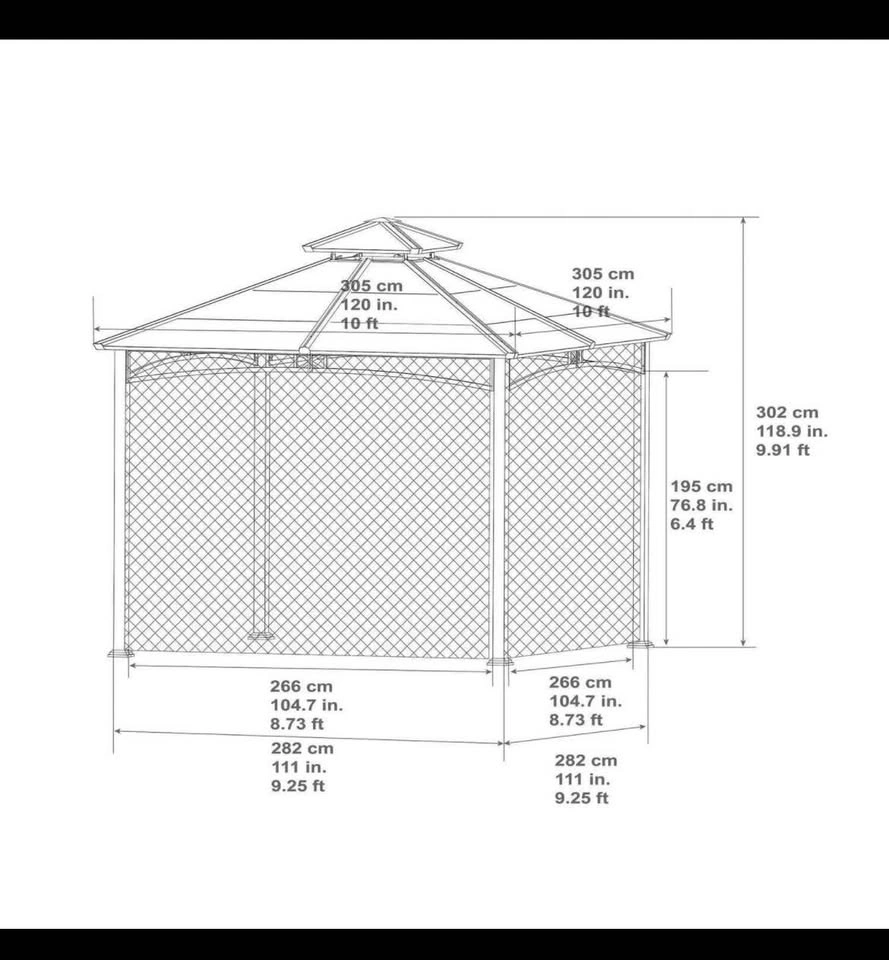 Hometrends 10 ft. x 10 ft. Hardtop Gazebo - photo 5