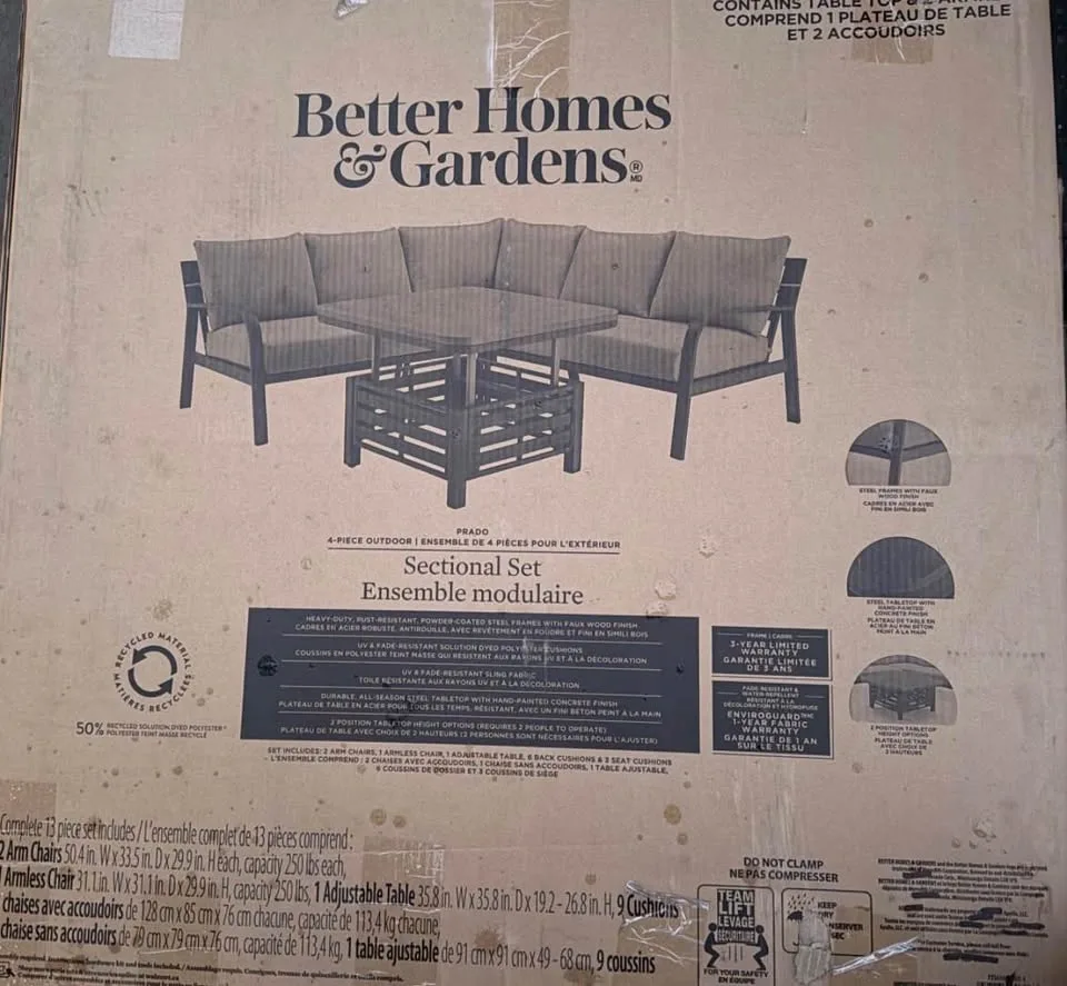Better Homes & Gardens Prado 4-Piece Outdoor Sectional Set - photo 5
