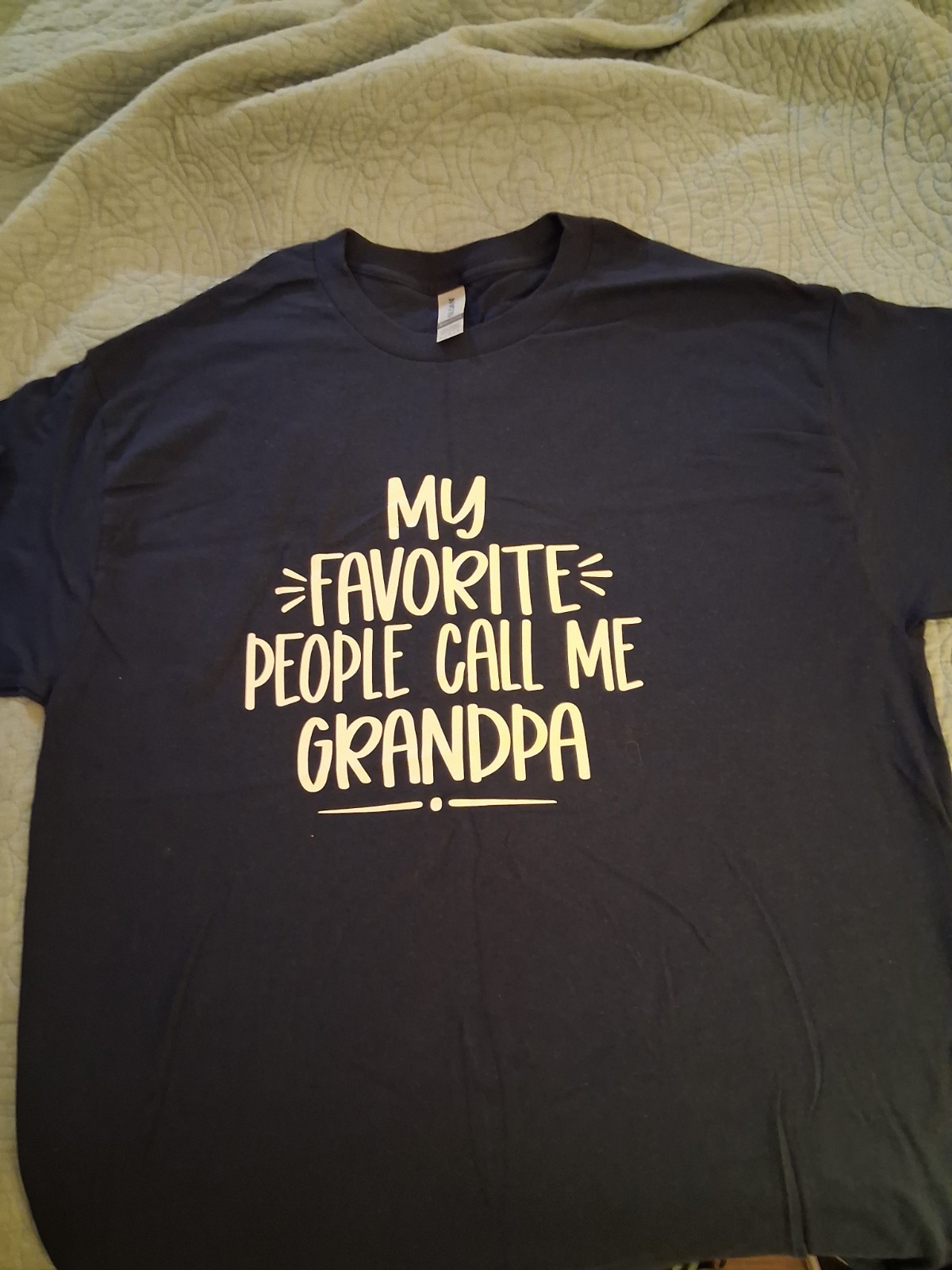Gildan Heavy Cotton Men's Navy Grandpa Quote Graphic T-Shirt