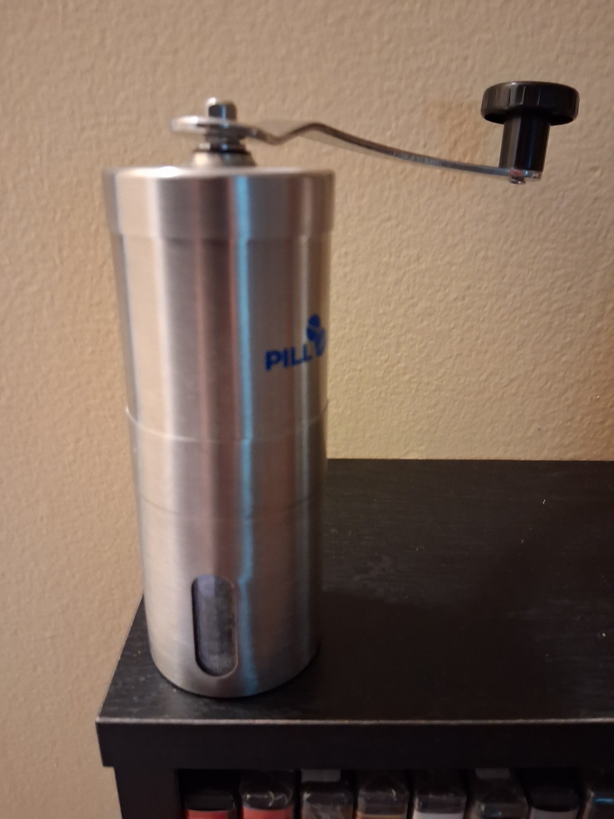 Pill Mill Manual Hand Crank Pill Crusher, Stainless Steel