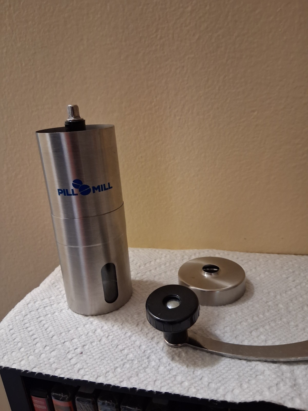 Pill Mill Manual Hand Crank Pill Crusher, Stainless Steel - photo 4