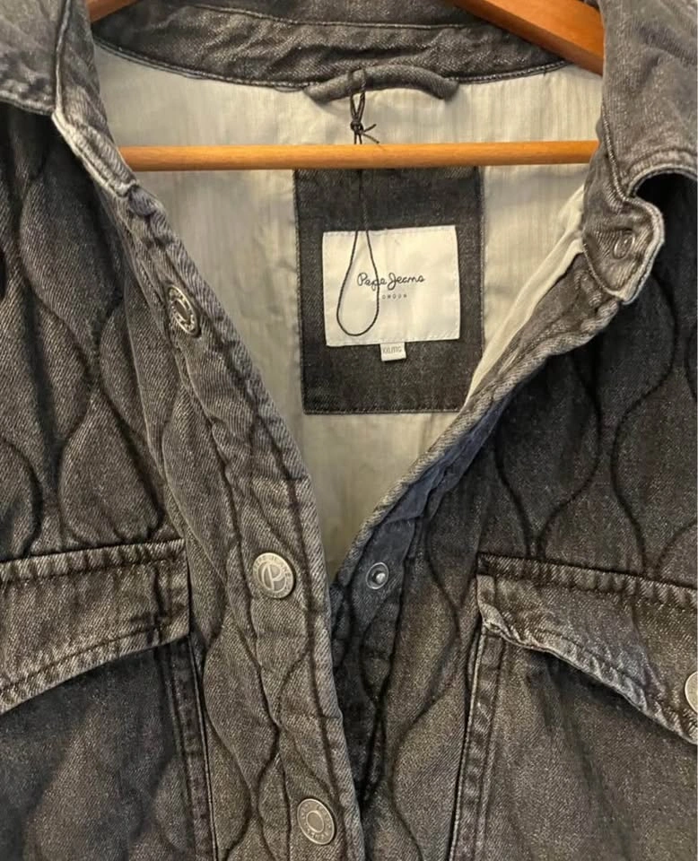 New womens xxl Pepe Jeans Quilted Denim Jacket - photo 2