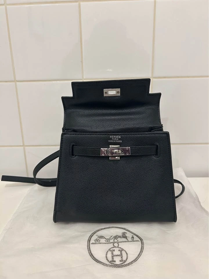 Hermes Black Mini Kelly Silver Hardware - photo 2