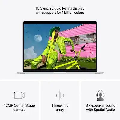 Apple MacBook Air 15.3” M5 Laptop - Silver (16GB/512GB/macOS) - photo 4