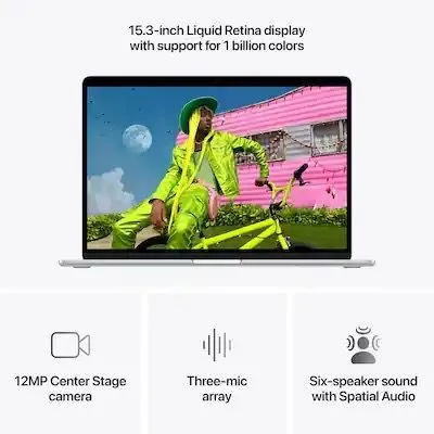 Apple MacBook Air 15.3” M5 Laptop - Silver (16GB/512GB/macOS) - photo 4