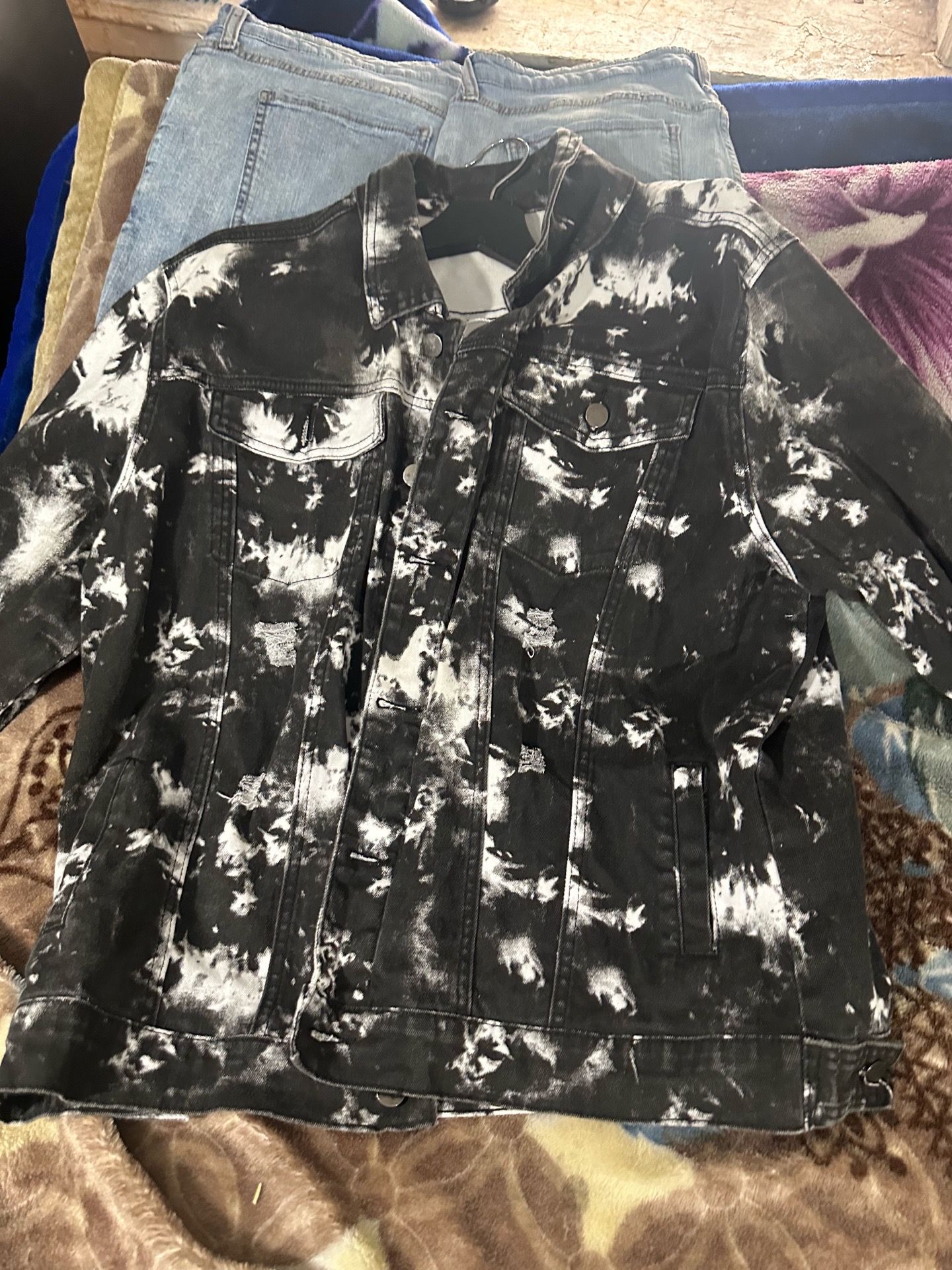 Tie-Dye Men Jean Jacket