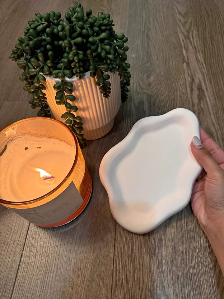 White Irregular Shaped Decorative Tray