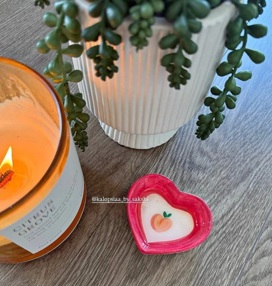 Mini Bowl | Heart Shaped Peach Trinket Dish