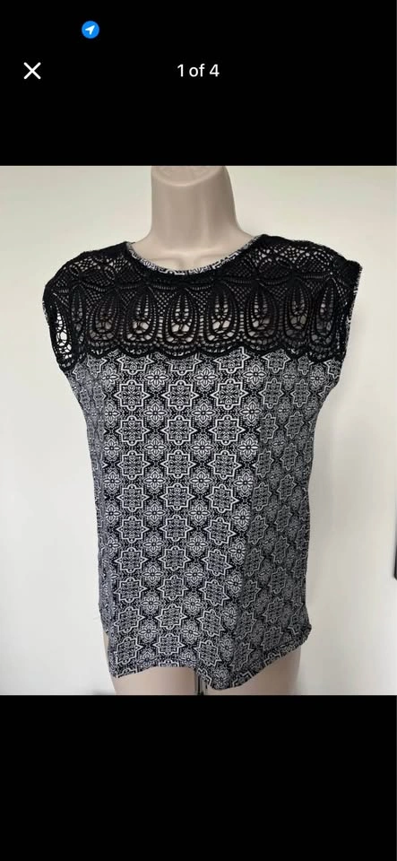 Ann Taylor LOFT Vintage Women's Cotton Top with Lace Detail⚽️ - photo 4