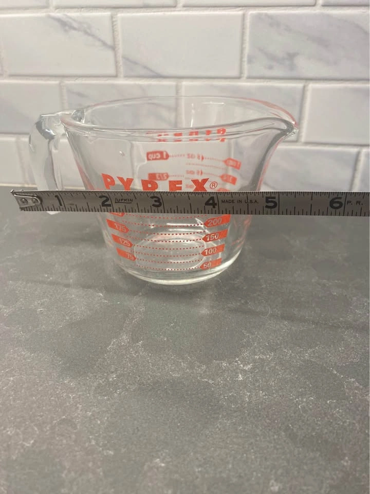 Vintage PYREX glass 1 cup measuring cup - photo 5