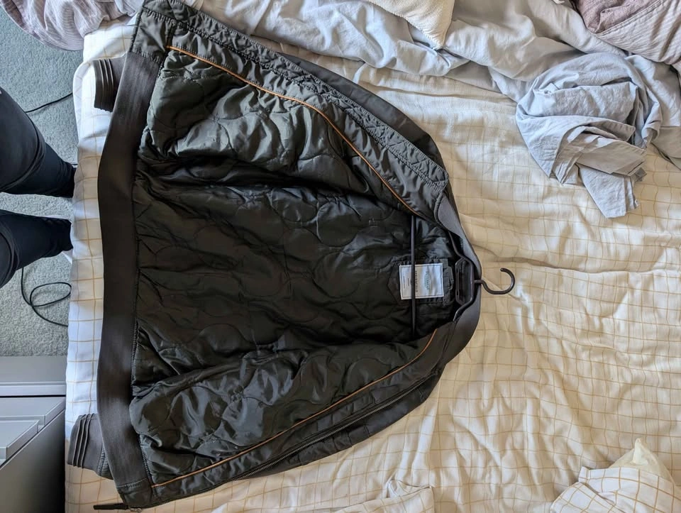 Men's olive green bomber jacket (Size M) - photo 2