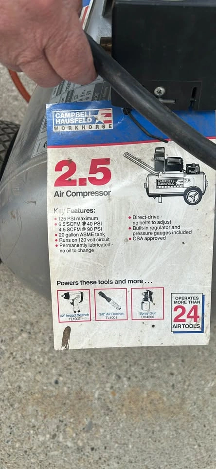 2.5 Air Compressor 20 Gallon - photo 4