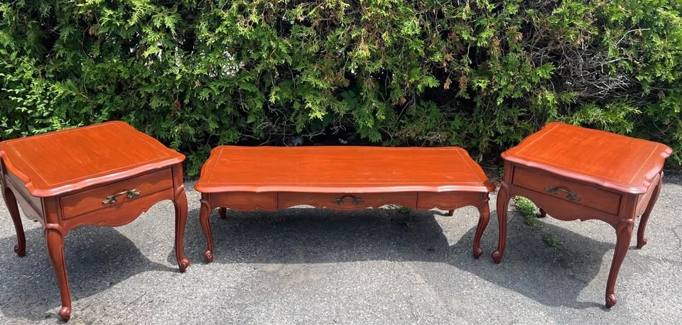 3-Piece French Provincial Coffee & End Table Set - photo 2
