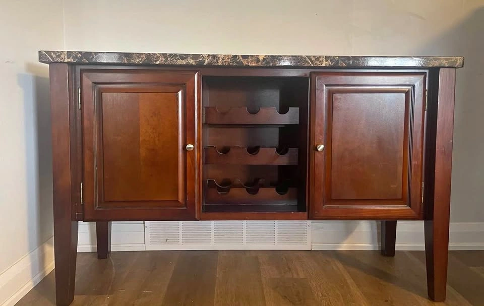 Buffet Server Cabinet with Wine Rack & Storage
