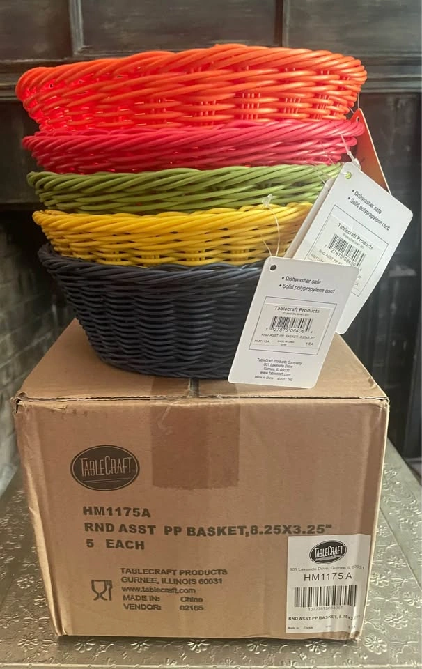 Case of Tablecraft Rattan Baskets Assorted Colors - photo 5