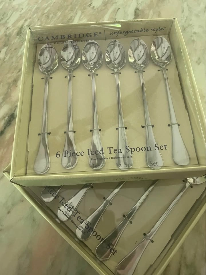 CLASSY VINTAGE CAMBRIDGE SILVERSMITHS ICED TEA SPOONS - SET OF 6 - photo 3