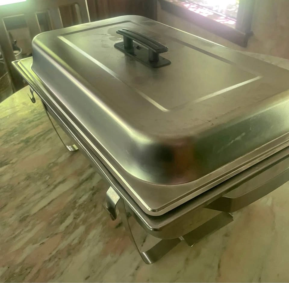 ALUMINUM 8QT BANQUET CHAFING SET 21"x14" w 4"deep food pan