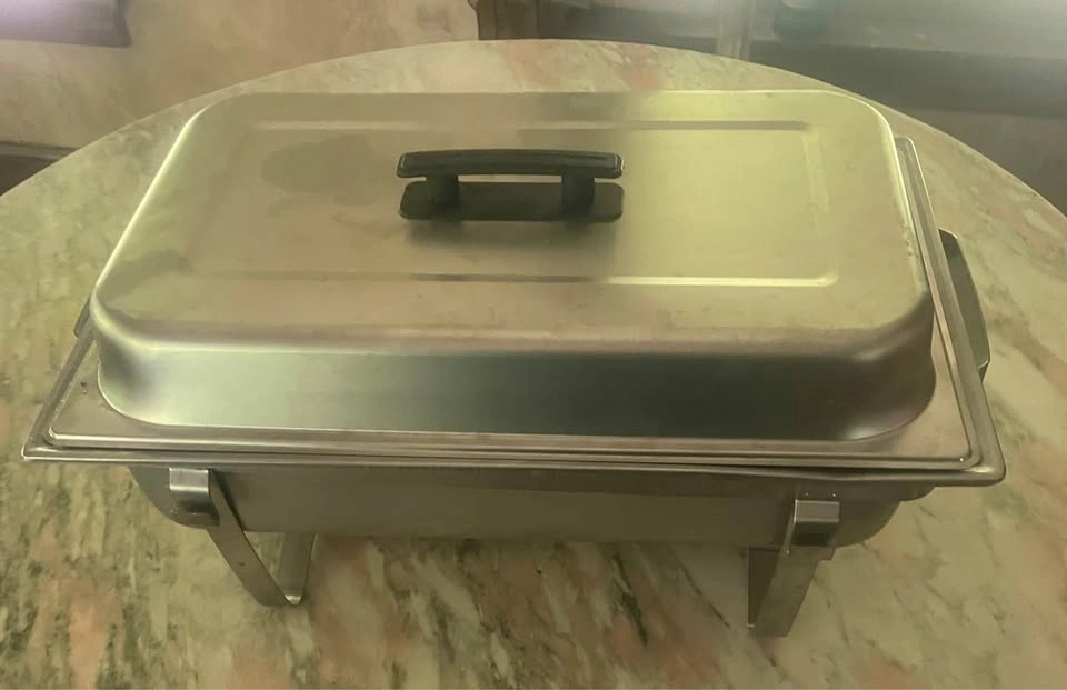 ALUMINUM 8QT BANQUET CHAFING SET 21"x14" w 4"deep food pan - photo 2