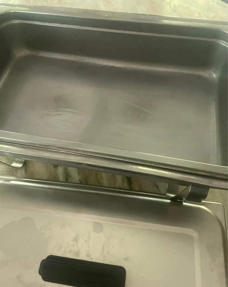 ALUMINUM 8QT BANQUET CHAFING SET 21"x14" w 4"deep food pan - photo 3