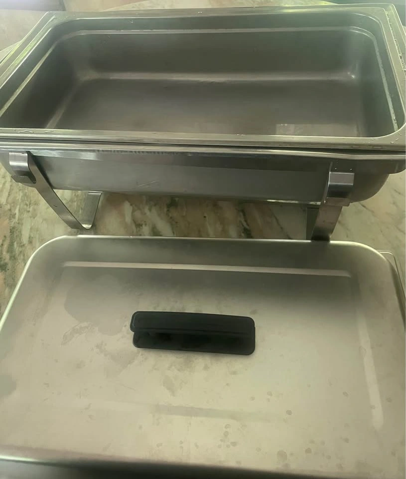 ALUMINUM 8QT BANQUET CHAFING SET 21"x14" w 4"deep food pan - photo 4